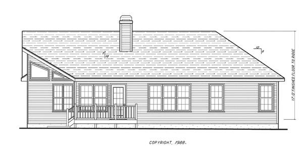Rear Elevation image of BROOKVIEW House Plan